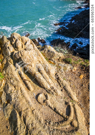 Carved rocks of Rotheneuf, Saint-Malo, brittany, 66996584
