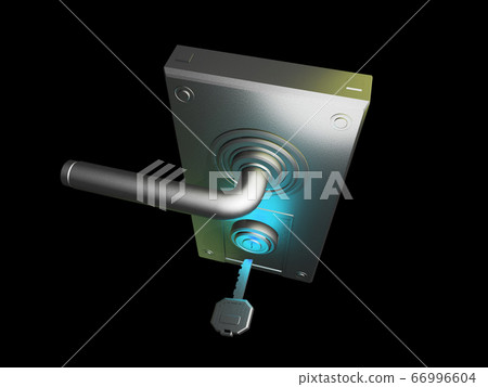 門把手和鑰匙(安全圖像黑色背景) 門把手和鑰匙(安全圖像黑色背景) 66996604