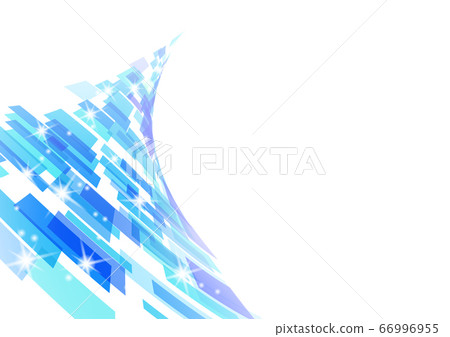 Blue geometric pattern abstract waveform background image 66996955
