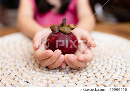 Child with mangosteen 66996956