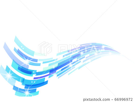 Blue geometric pattern abstract waveform background image 66996972