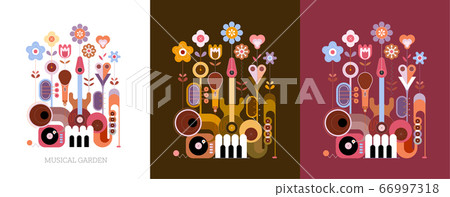 Flowers and Musical Instruments (3 options) 66997318