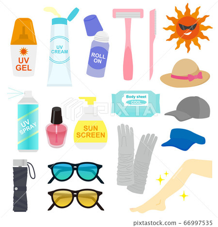 Illustration of sunburn measures 66997535