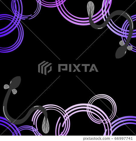 Ripples frame square eel - Stock Illustration [66997741] - PIXTA