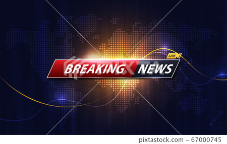 Breaking News template title with shadow on... - Stock Illustration ...