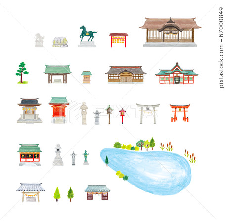 插圖集01的神社和廟宇 67000849