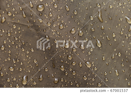 Drops of rain, water on a waterproof fabric 67001537