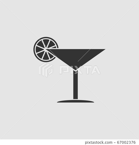 Cocktail icon flat 67002376