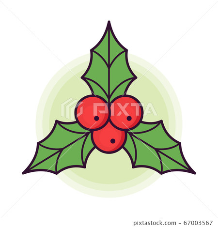 Holly berry icon. Christmas symbol vector - Stock Illustration ...