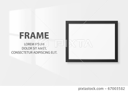 Vector 3d Realistic Black Horizontal Wooden Simple Modern Frame Icon Closeup Isolated on White Wall Background with Window Light. It can be used for presentations. Design Template, Mockup, Front View Vector 3d Realistic Black Horizontal Wooden Simple Modern Frame Icon Closeup Isolated on White Wall Background with Window Light. It can be used for presentations. Design Template, Mockup, Front View 67003582
