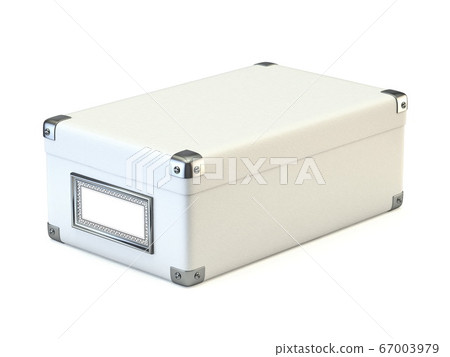 White box with metal corners 3D White box with metal corners 3D 67003979