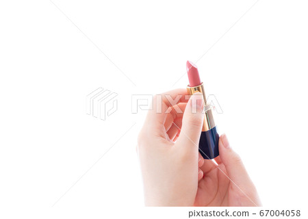 Hand make-up image with lipstick Hand make-up image with lipstick 67004058