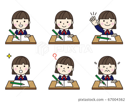 Student icon girls desk set 04 67004362