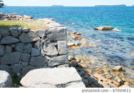 gi城遺址石垣和Ha灣的景色 67004611