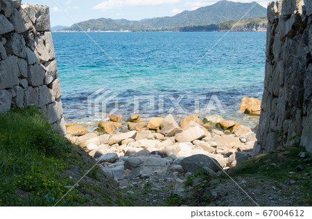 gi城遺址石垣和Ha灣的景色 67004612