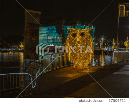 Night view of Sebitseom, Banpo-dong, Seocho-gu, Seoul, Korea 67004711