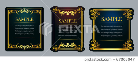 Baroque decoration elegant vintage frame decorative border Baroque decoration elegant vintage frame decorative border 67005047