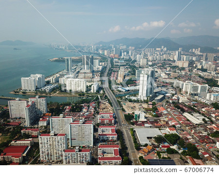 Aerial view Tun Dr Lim Chong Eu Highway during 67006774