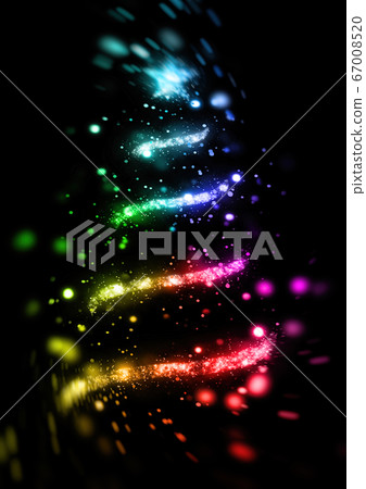 抽象的聖誕樹照耀著彩虹的顏色 67008520