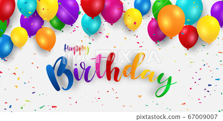 Happy Birthday banner Colorful celebration 67009007