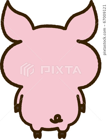 Pig character standing behind 67009121