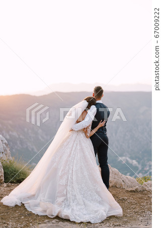 Fine-art destination wedding photo in Montenegro, Mount Lovchen. 67009222