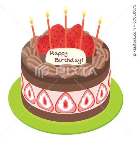 Strawberry and chocolate birthday cake Strawberry and chocolate birthday cake 67010075
