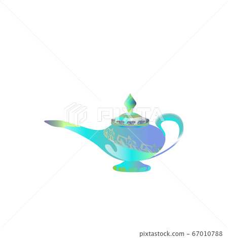 Azure, turquoise magic lamp. Tale. Arabian Fairy 67010788