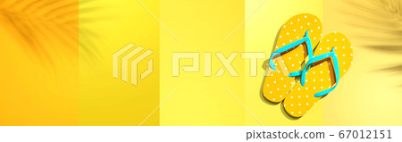 Flip flops with palm leaf shadow Flip flops with palm leaf shadow 67012151