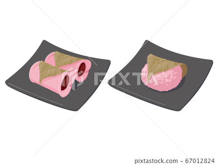 Sakura mochi (Kanto Kansai set) plate available 67012824