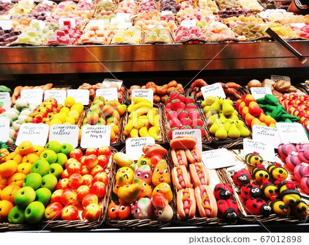 Colorful sweets at market 67012898