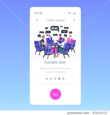 businesspeople chatting during conference meeting chat bubble communication concept businesspeople chatting during conference meeting chat bubble communication concept 67013512