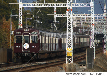 [HK] 阪急京都本線5300系列（準急行列車：西山天王山站開通標誌） 67015043