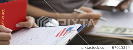 People write passport details in application form People write passport details in application form 67015224