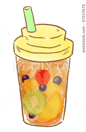 Popular with young people! Illustration of Taiwanese and Korean sweets gourmet "fruit tea" 67015678