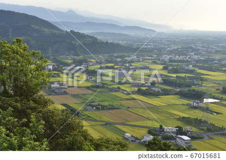 稻田,農作物,房子,稻田拼布,山,蘭陽平原 67015681
