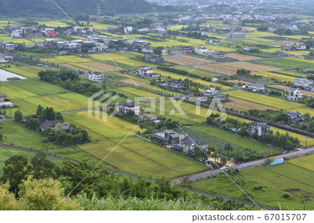 稻田,農作物,房子,屋,稻田拼布,蘭陽平原 稻田,農作物,房子,屋,稻田拼布,蘭陽平原 67015707