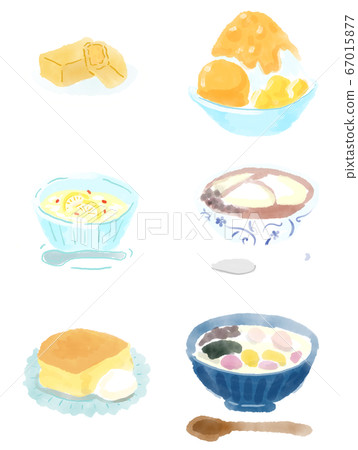 Popular with young people! Illustration of the hottest Taiwanese and Korean sweets gourmet "in-store sweets set" Popular with young people! Illustration of the hottest Taiwanese and Korean sweets gourmet "in-store sweets set" 67015877