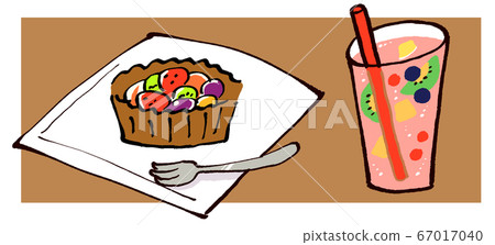Stock illustration: chocolate cake and coffee set Stock illustration: chocolate cake and coffee set 67017040