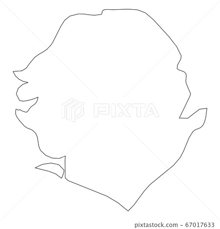 Sierra Leone - solid black outline border map of country area. Simple flat vector illustration Sierra Leone - solid black outline border map of country area. Simple flat vector illustration 67017633