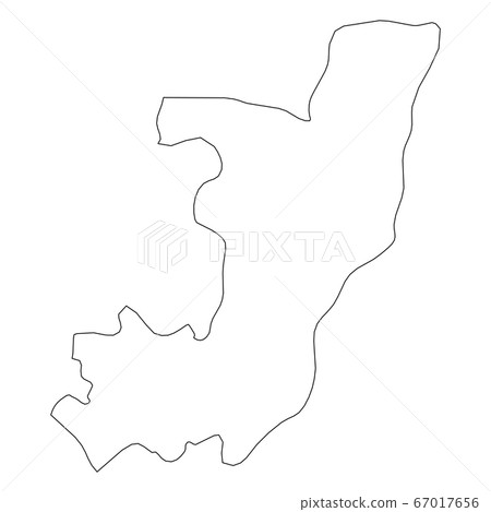 Republic of the Congo, former Zaire - solid black outline border map of country area. Simple flat vector illustration 67017656