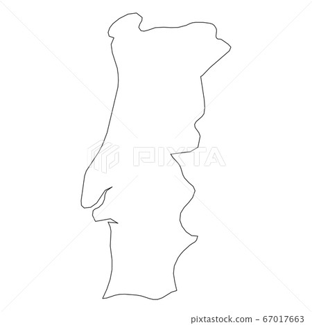 Map Portugal Borders Regions Stock Vector by ©grebeshkovmaxim@gmail.com  377532672