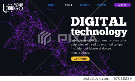 Colorful abstract landing page with plexus Colorful abstract landing page with plexus 67018229
