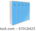 Blue gym closed lockers 67018425