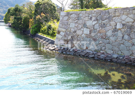 View of Hagi Castle's Ishigaki and Shigetsu River View of Hagi Castle's Ishigaki and Shigetsu River 67019069