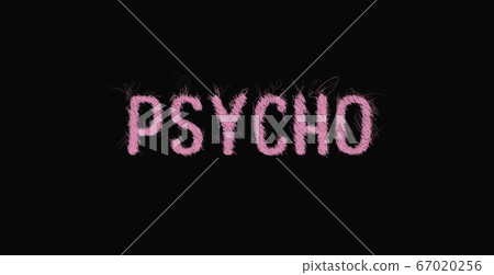 Pink Psycho text over dark background. Scribble - Stock Illustration ...