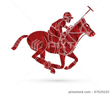 Horse Polo players action sport cartoon graphic vector. Horse Polo players action sport cartoon graphic vector. 67020283
