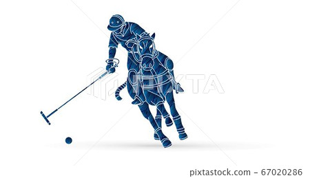 Horse Polo players action sport cartoon graphic vector. Horse Polo players action sport cartoon graphic vector. 67020286