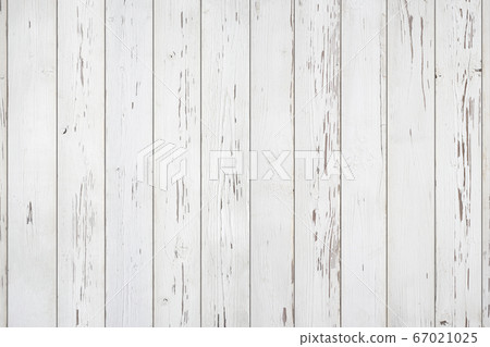 Weathered white wooden background texture. Top view surface of the table. 67021025