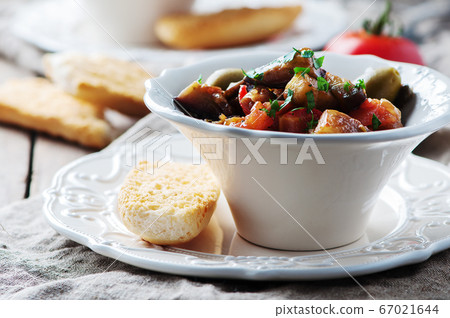 Traditional sicilian dish caponata with eggplant 67021644
